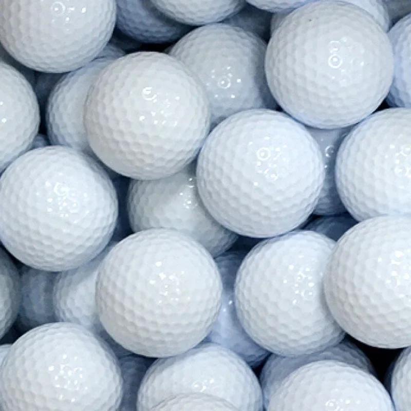 2025 New 10pcs Outdoor golf double-layer white ball two-layer practice ball golf ball