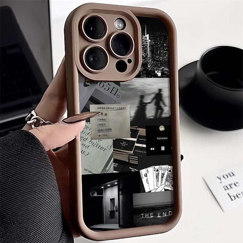 INS Retro Daily Life Thicken Silicone Cases For Apple iPhone 15 14 11 12 13 Pro Max Shockproof Soft Back Cover Phone Accessories