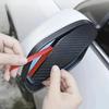 2 шт. Дымчатые козырьки для боковых зеркал автомобиля - Водонепроницаемые автомобильные дождевые козырьки из углеродного волокна для легковых, грузовых автомобилей и внедорожников - Универсальная посадка (черный)