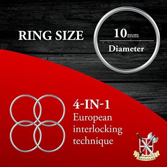 Средневековый кольчужный доспех с капюшоном, 47,625 см