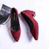 Fashion Pointed High Heels Square Heel Pumps Women Spring Autumn Shoes Woman Fashion Shallow Office Shoes Slip-On Wedding Ladies Shoe358