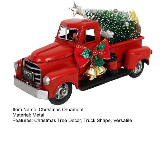 Рождественское украшение Модель ретро-автомобиля Рождественская елка Колокольчик Декор Поверхность с антикоррозийной краской Украшение для дома и офиса