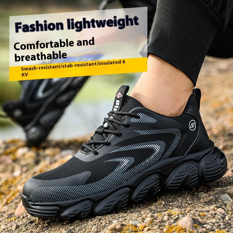 Мужская рабочая защитная обувь, рабочие кроссовки со стальным носком, женские легкие рабочие ботинки с защитой от пирсинга, промышленные строительные ботинки