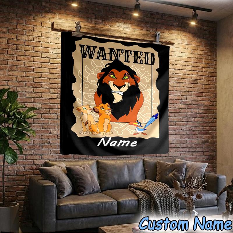 Custom Name Tapestry Villains Tapestry, Unique Design Tapestry, Suitable for Bedroom,Livingroom, Playroom,Heartwarming Fan Holiday Gifts