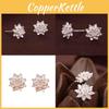 Delicate Women's Silver Plated Lotus Flower Ear Stud Earrings For Effortless Style