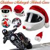 Fun Santa Claus Motorcycle Helmet Plush Christmas Helmet Xmas Cosplay Accessoorie