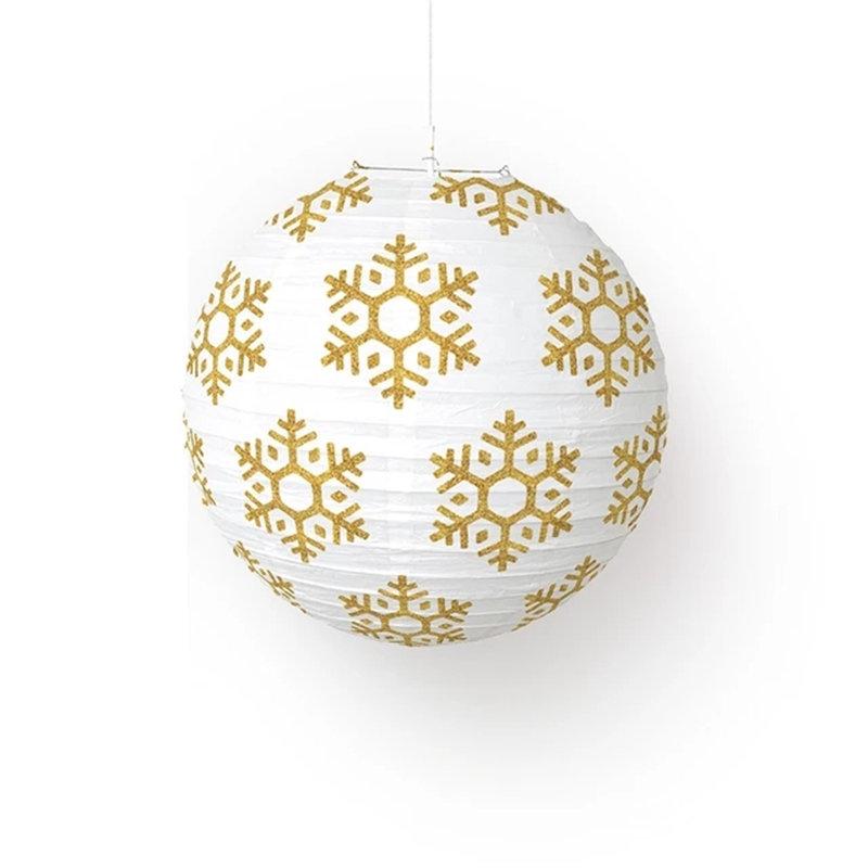 Hanging Lantern Chinese Paper Ball Lampion Christmas Festival Decoration Accessories Santa Xmas Gift Craft Decor Christmas Tree