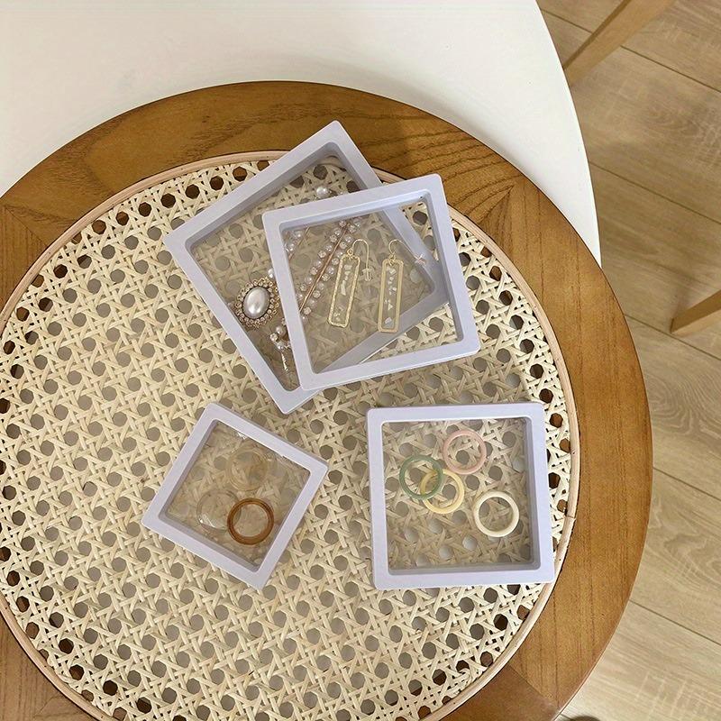 3D плавающая рамка для фотографий, шкатулка для драгоценностей, подставка для колец, держатель для подвески, защитный футляр для презентаций с камнями