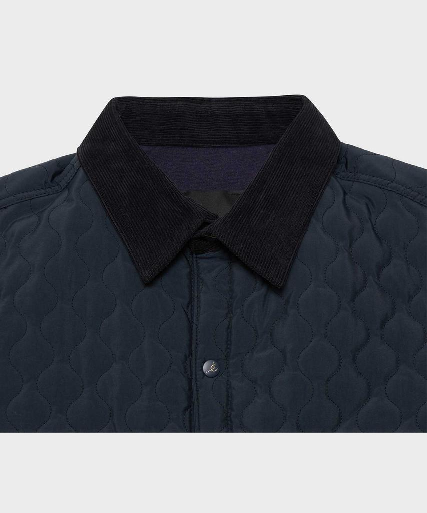 Ffeff Studio Round Quilted Trucker Jacket (Navy)