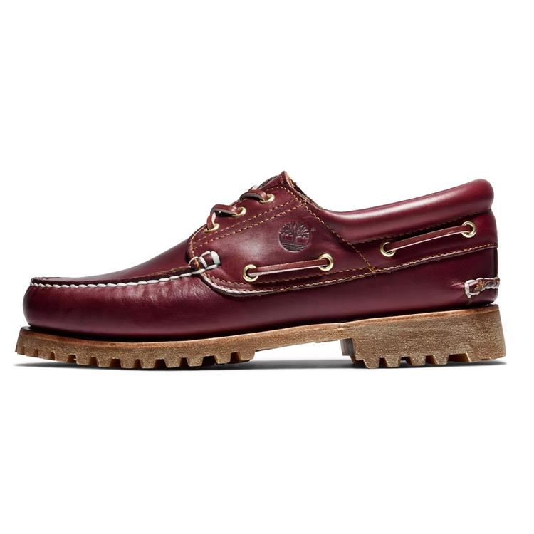 Timberland 3 Eye Boat Low Casual Leather Shoes Men Shoes Red Brown 50009061