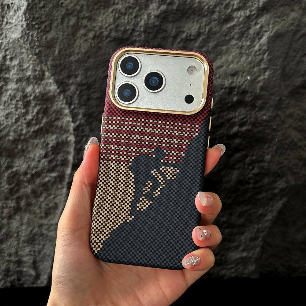 Керамический чехол с магнитом для iPhone 17 Pro Max - Дизайн «Закат и Восход Луны» - Креативный противоударный дизайн