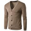 Spring and Autumn Men's Knitted Sweater Men's Solid Color V-Neck Cardigan Knitted Sweater Large Size Men's Sweater