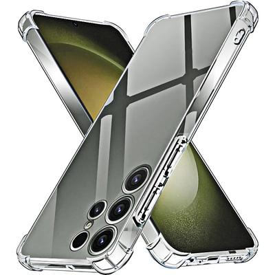 Роскошный противоударный силиконовый мягкий чехол для Samsung Galaxy A54 A53 A04S S22 S23 Ultra Huawei P60 Xiaomi Redmi Note 12 iPhone 15 14 13 12 11 прозрачный чехол