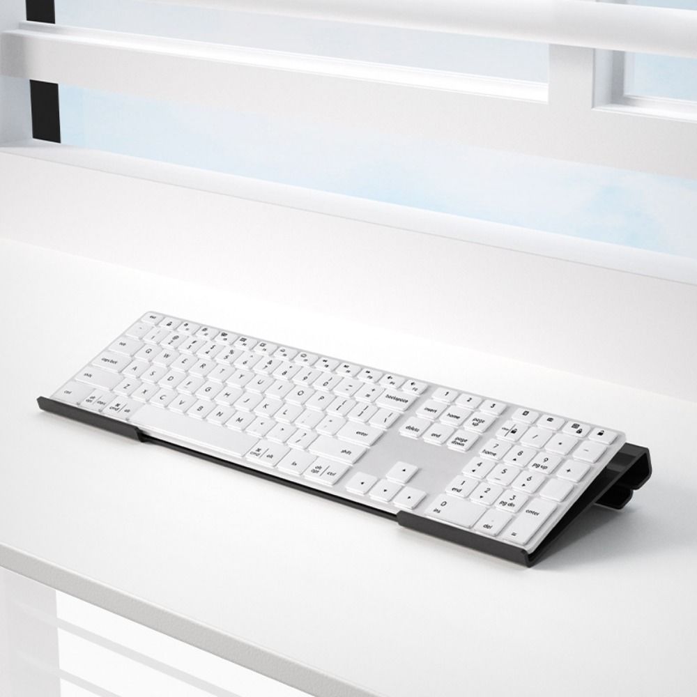 Durable Computer Keyboard Holder Clear Acrylic Tilted Keyboard Stand Desktop Keyboard Tray School
