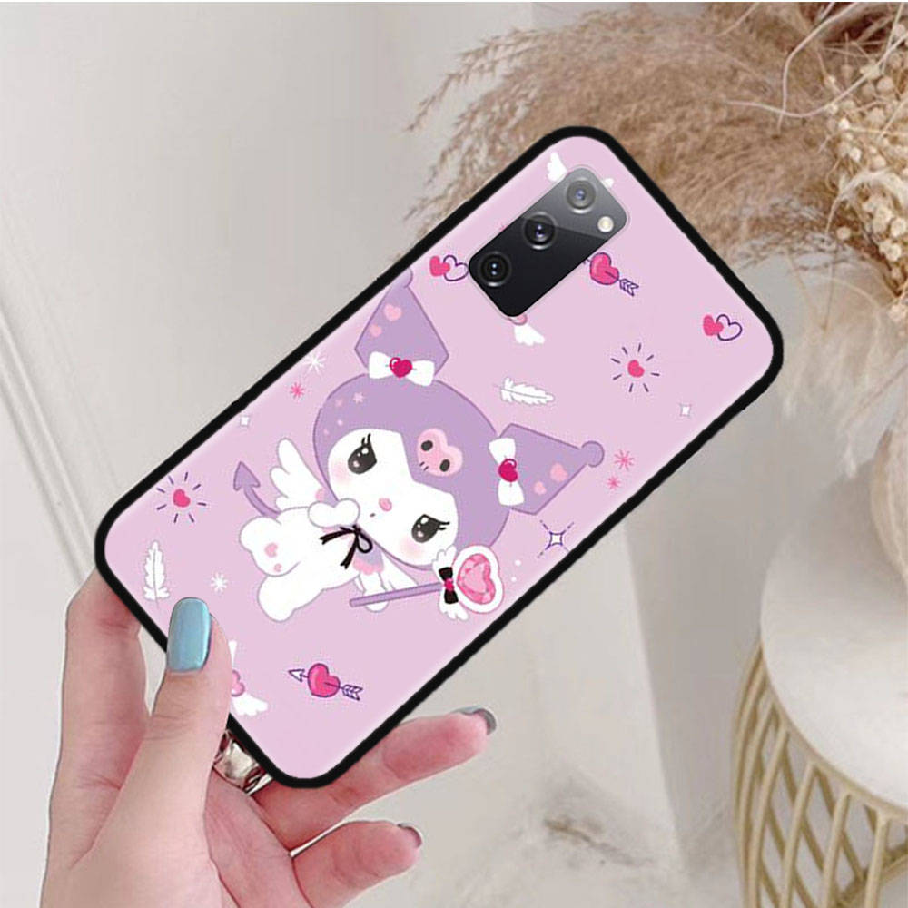 Черный чехол для Xiaomi Poco X6 X4 M5 M6 F5 F6 C65 C55 C50 C51 C40 Pro Redmi 14C A3X 13C 12C 11T 10A 9C Note 7 6 8A Plus L-16 Cute Kuromi