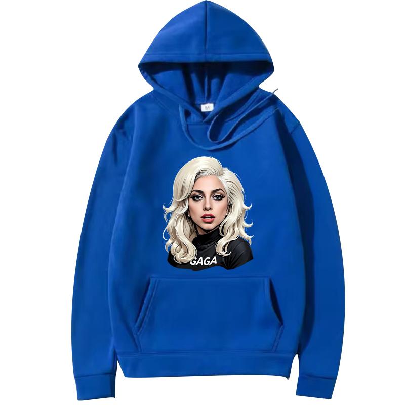 Классическая графическая толстовка Lady Gaga Мужская Женская Винтажная с Длинным Рукавом Высококачественная Толстовка С Принтом Оверсайз Повседневная Толстовка Унисекс