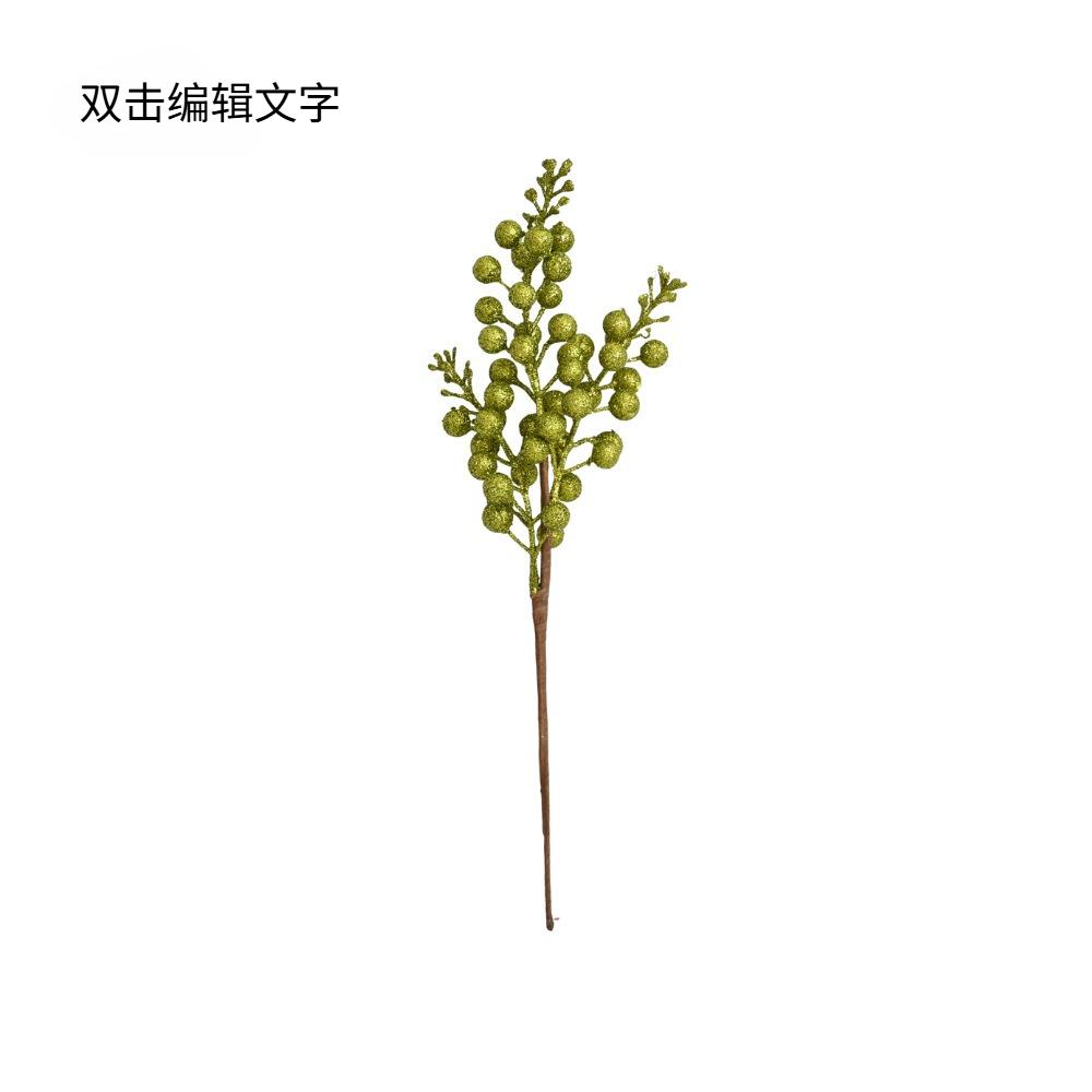 Hot-selling 3 forks 5 forks gold powder berry simulation Christmas tree decoration accessories Christmas decoration scene arrangement