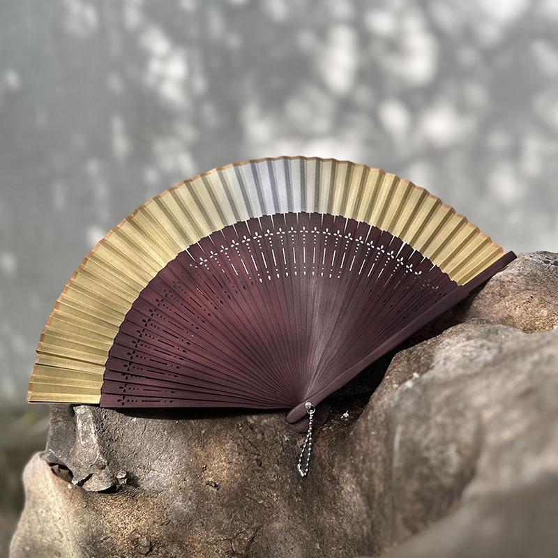 Складной веер из зеленого бамбука в древнекитайском стиле для ханьфу/чонсам, идеально подходит для танцев и летнего использования