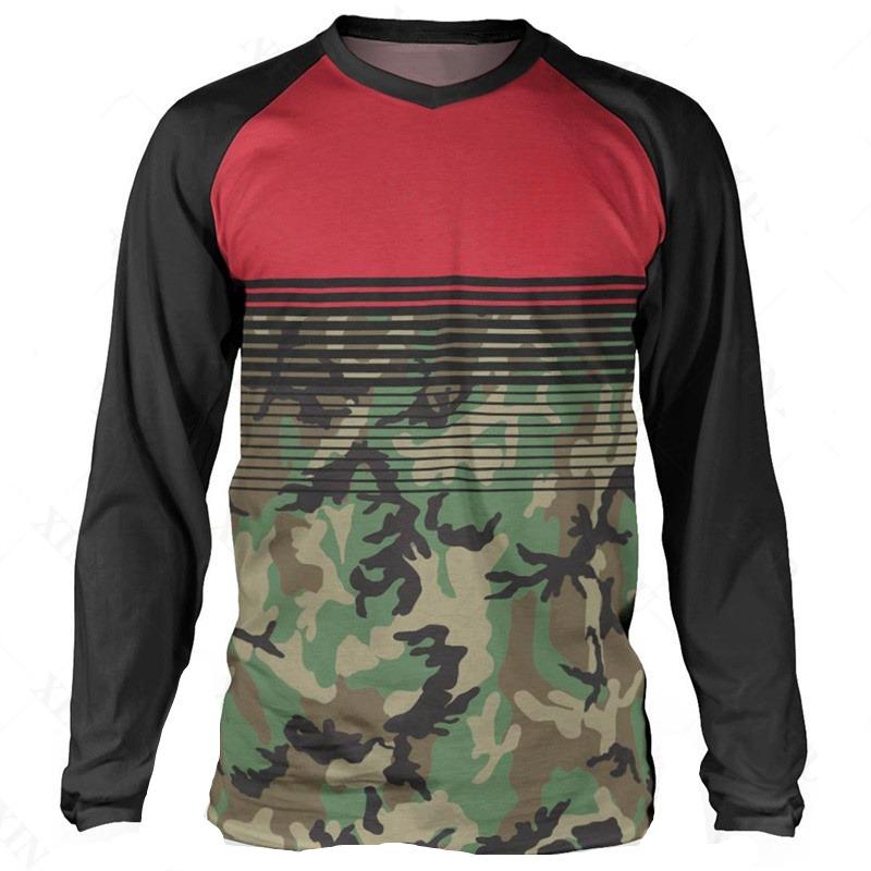 Kid TShirt Women Tee Boys Top Adults Children Parent Child Quick dry Men long sleeve T shirt MTB Mountain Bike Loose Rider Top