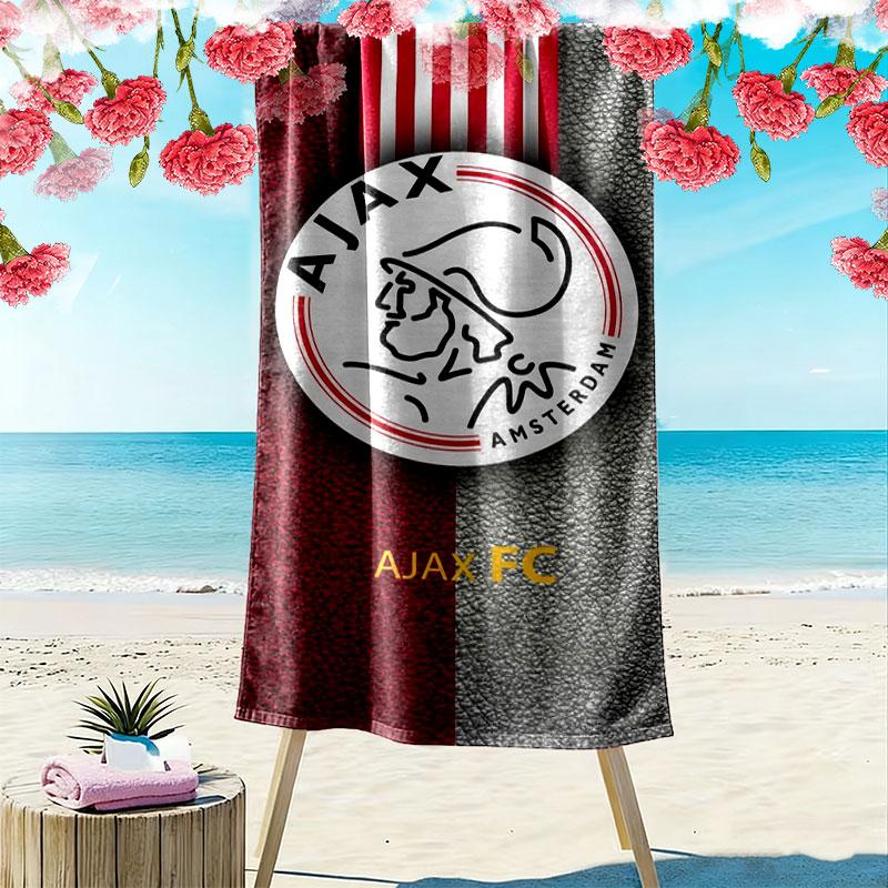 Пляжное полотенце с принтом AFC Ajax, Большое мягкое быстросохнущее полотенце для пляжа, кемпинга, плавания