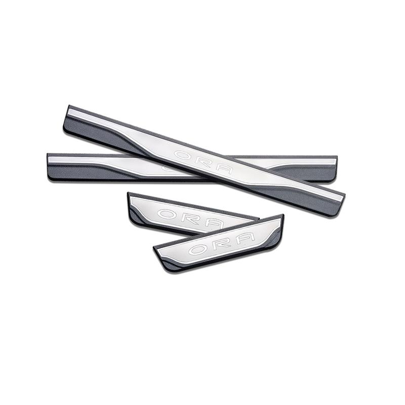 Car For GWM ORA Door Sill Threshold Scuff Plate Protector Auto Scuff Pedal Trim Stickers Accessories -2025