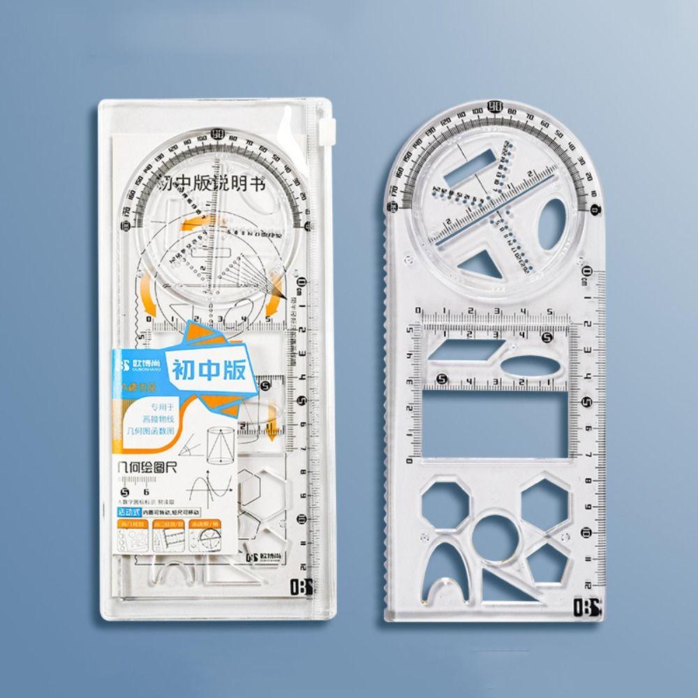 Students Geometric Drawing Learning Measuring Tool Ruler Mathematics Function Ruler Protractor