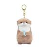 Cute Otters Holding Fish Plush Doll Keyrings Lightweight Hanging Pendant Props for School Bag Key Wallet Doll Toy Gifts 11cm