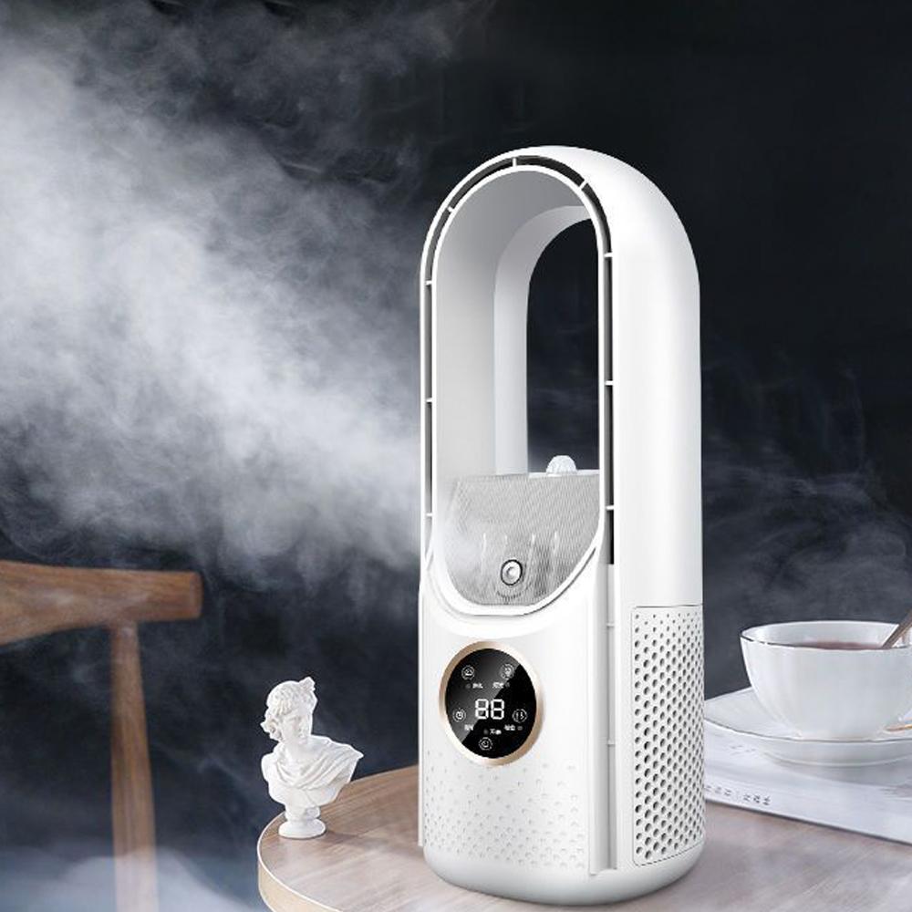 Безлопастной вентилятор с USB-подключением Портативный вентилятор для кондиционера с 6-ступенчатой ​​регулировкой скорости и распылителем времени