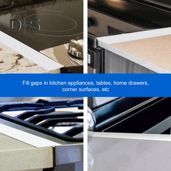Stove Counter Gap Cover Silicone Rubber Strip Heat Resistant Mat Oil Dust Water Seal Kitchen Filler for Home Restaurant Hotel
