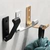 Kitchen Folding Hooks Wall Decor Clothes Coat Hat Bags Hangers Aluminum Alloy Bathroom Rustproof Towel Hooks Foldable Single Hook