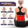 Infrared Heating Waist Massager Electric Belt Vibration USB Charge Red Light Hot Compress Lumbar Back Support Brace Pain Relief