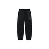 Li Ning Wade Series Solid Color Fleece Warm Loose Cuffed Sports Pants Men Bottoms Black AYKSA85-1