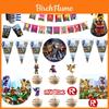 Яркие товары для вечеринки в стиле Roblox для детских празднований дня рождения с баннерами и топперами для торта