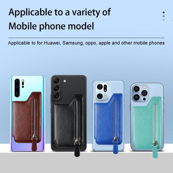 Держатель для телефона с карманом, магнитная застежка, съемный, многофункциональный, самоклеящийся, противоскользящий, подставка для смартфона, застежка-молния