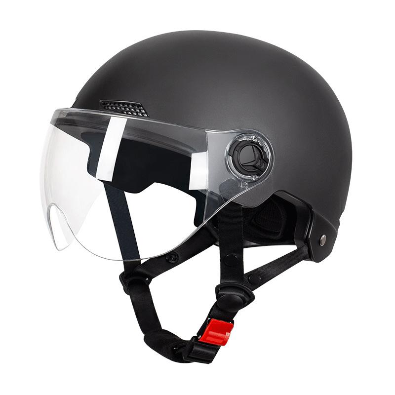 Bicycle Safety Helmet Men's and Women's Adult Children Cartoon Electric Bicycle Motorcycle Half Helmet with Goggles