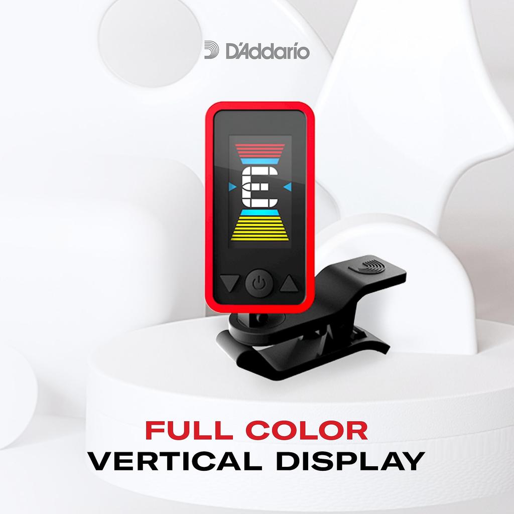 D'Addario Clip Tuner Chromatic Type Eclipse Tuner Full Color Display Black PW-CT-17BK []