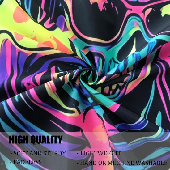 TUGCAY Blacklight Skull Tapestry UV Reactive Skeleton Tapestry Funny Music Tapestries Wall Hanging for Bedroom Dorm Party Decor (51.2 x 59.1 inches)