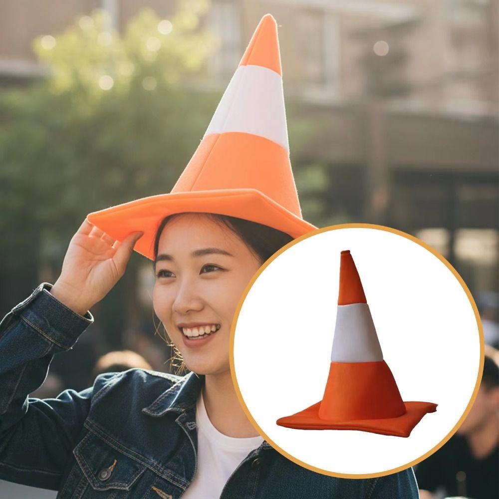 Performance Traffic Cone Hat Stage Hat Party Hip Hop Hat Funny Halloween Hat Cosplay