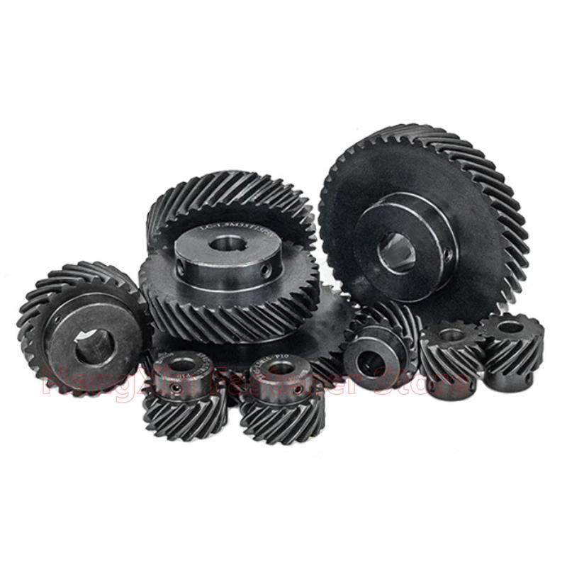 1pcs 1.5M Helical Gear 32 35 36 40 Teeth 1.5 Modulus 32T 35T 36T 40T 45 Degree Left/Right Spiral Steel Gear Bore 10-35mm Custom