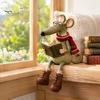 Декоративная мышь для полок причудливый книжный полкодержатель, винтажная фигурка любителя книг из смолы с очками, женский офисный декор и сапоги, милая мини