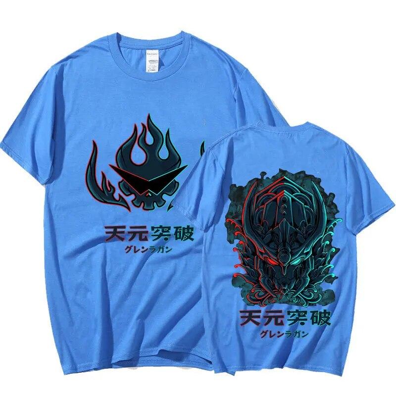 Аниме Tengen Toppa Gurren Lagann футболка женская унисекс Unisexga футболки с короткими рукавами хип-хоп уличная футболка большого размера унисекс