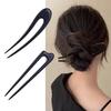 U-Shaped Wooden Hair Sticks Fork Fashion Chinese Style Hairpin Headwear Hair Bun Women Girls Vintage Ponytail Hair Accessories