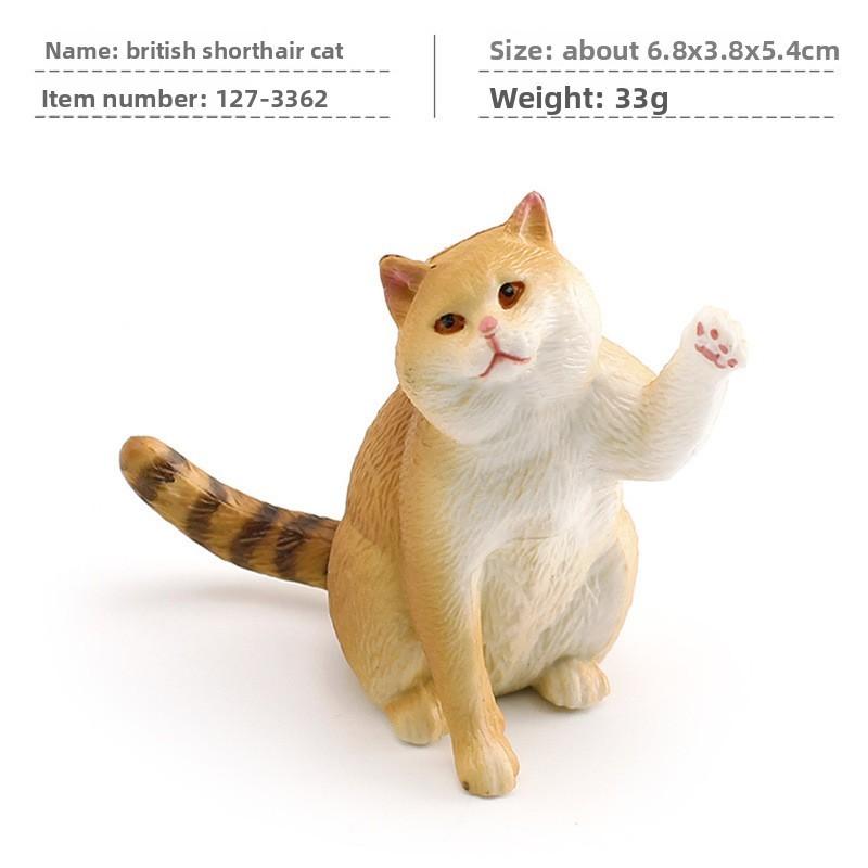 Кошка ПВХ Мультяшная Скульптура с Реалистичной Формой для Домашнего Дисплея Детский Подарок