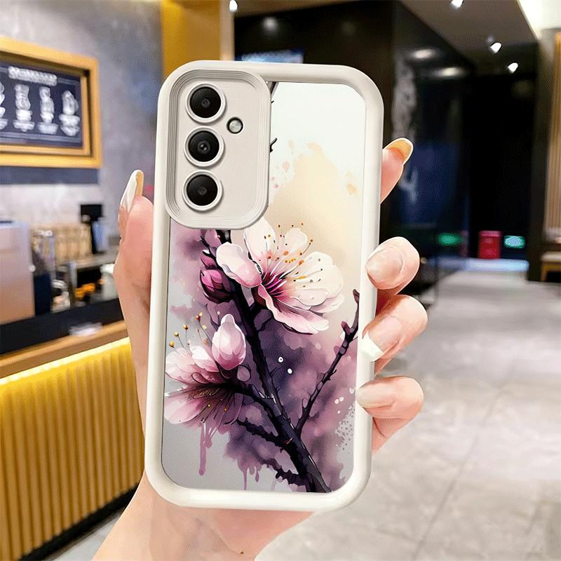 Чехол для телефона Samsung Galaxy S26 S25 Ultra S24 FE Цветок вишни Сакура Модный чехол S23 Plus S22 + S21 S20 5G Мягкий силикон F