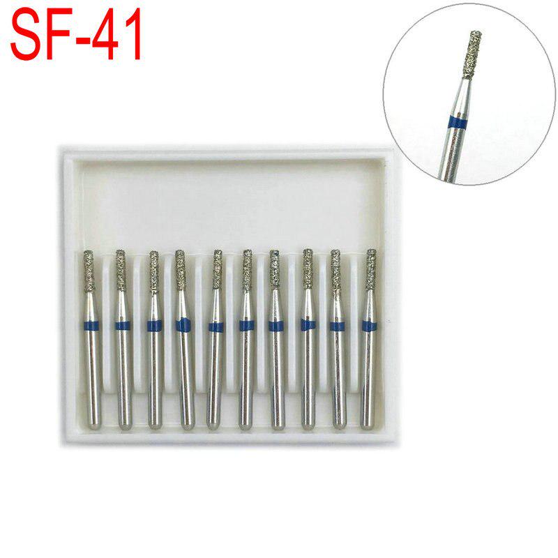 10 шт., высококачественные стоматологические алмазные боры FG 1,6 мм для высокоскоростного наконечника, стоматологический инструмент SF-41