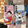 Мягкий силиконовый прозрачный чехол с рисунком в виде аниме для Samsung A55 M35 M34 S24 Xiaomi Redmi Note 13 Pro 13C iPhone 15, защитный противоударный чехол для камеры