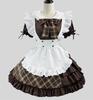 CAWILXHA Lolita Maid Cosplay Sleeve Detective Lolita Dress with Apron and Cute Forest Girl Costume for Popular for High School Entrance and Cultural