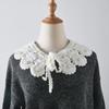 Vintage Embroidery Shirt Fake Collar Woman Removable Shirt Detachable Collar Shirt Blouse Tops Sweater False Collar Accessory