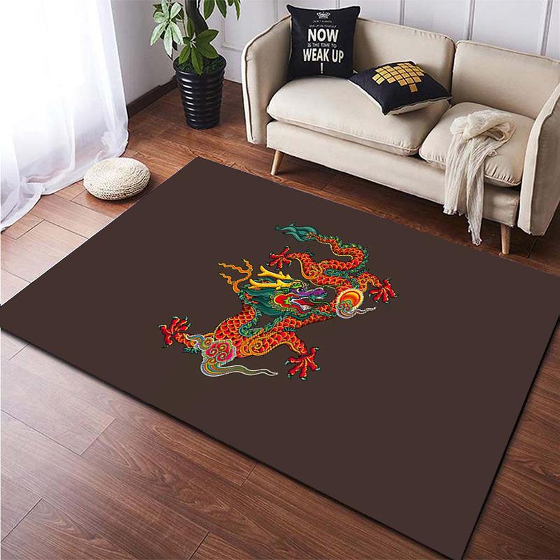Ковер с принтом китайского дракона и животных для гостиной, большой ковер, мягкий коврик, коврики для стульев для киберспорта, Alfombra, подарки, Прямая поставка