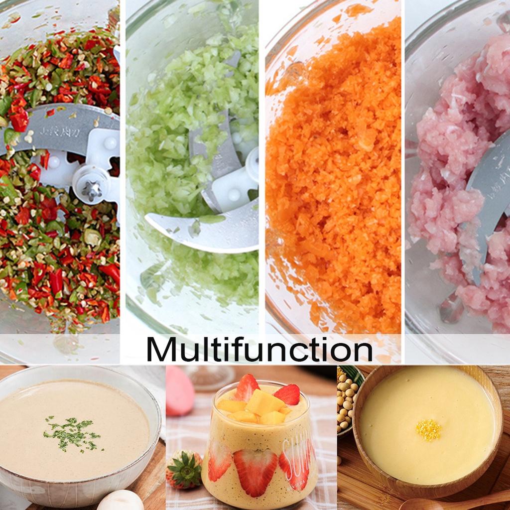 3L Electric Meat Grinder 2 Speeds Stainless Steel Electric Chopper Automatic Mincing Machine Quiet Food Processor 800W